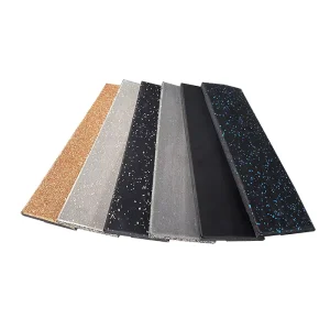 EG-002 Gym Rubber Flooring Edge Trim Durable EPDM Mat Border Anti-Slip Shock Absorption Water-Resistant Washable 15-50mm