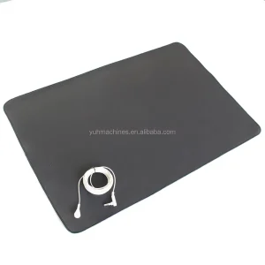 EMF Blocking Grounding Mat Pad Kit Bed Sleeping Cord Tester Included PU Leather Waterproof Anti-Slip Black