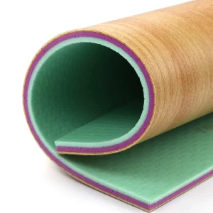 ENLIO Oak Maple Blue Maple Grain 7.0mm PVC Basketball Court Flooring Roll FIBA Approved Fiberglass Reinforced Indoor Sports Mat