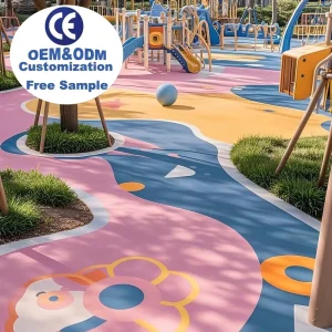 EPDM Colored Rubber Granules Anti-Slip Multi-Sport Rubber Flooring Indoor Outdoor Use