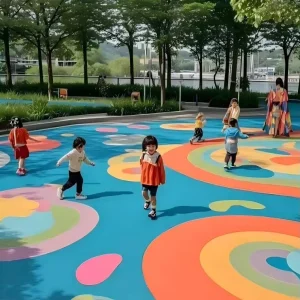 EPDM Eco-Friendly Rubber Flooring for Outdoor Construction School Playgrounds Parks Made EPDM Rubber Particles