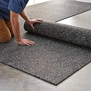 EPDM Gym Rubber Floor Roll, Waterproof Anti-Slip Sports Flooring for Workout, Exercise, and Shooting Range Use