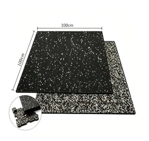 EPDM Interlocking Rubber Floor Tiles Anti-Slip Shock Absorption Gym Flooring for Playground Home Fitness