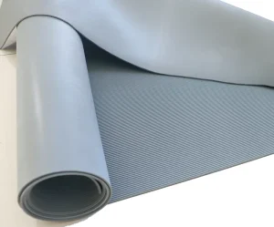 EPDM NBR CR Material Floor Anti slip 3mm Fine Ribbed Rubber Sheet Floor Mat Roller