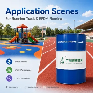 EPDM PU Binder Polyurethane Wet Pour Rubber Granules Rubber Crumb Binder for Playground Gym Flooring