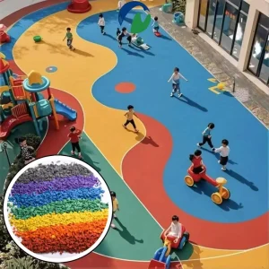 EPDM Plastic Granules for Multi-Sport Court Flooring for Soccer Volleyball Basketball Tennis