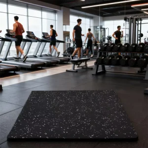 EPDM Recycled Rubber Gym Flooring Tiles, Shock-Absorbing