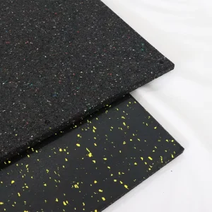 EPDM Rubber Floor Tiles for Gym Anti-Slip Black 2.5cm Thick Interlocking Indoor Rubber Mats