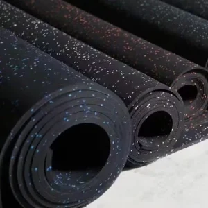 EPDM Rubber Floor Tiles with SBR Black Base and EPDM Color Speckles