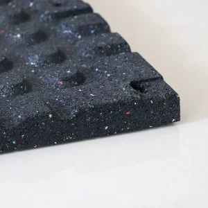 EPDM Rubber Flooring Mat with Anti-Slip Surface, Grooved Bottom, 20-50 mm Thickness for Gym Equipment