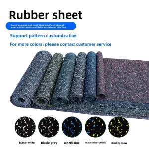EPDM Rubber Flooring Tiles for Gym and Sports Field 8mm Thickness Shockproof Non-Slip