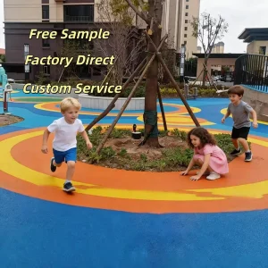 EPDM Rubber Granules 14mm Colored Playground Safety Flooring System Molecular Chain Crosslinked UV Resistant