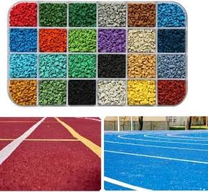 EPDM Rubber Granules Flooring Elastic Cushion Layer Mulch Material Playground Running Track Gym Floor