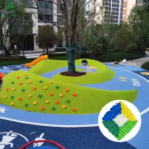 EPDM Rubber Granules Multi-sport Sports Runway Colorful Outdoor Ground for Kindergarten Basketball Court