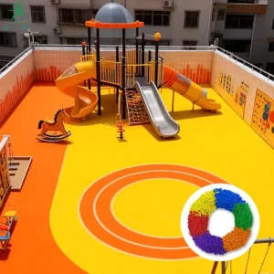 EPDM Rubber Granules Recycled Eco Friendly Safety Colorful Playground Shock Absorption Protective Anti slip Multi sport Floor