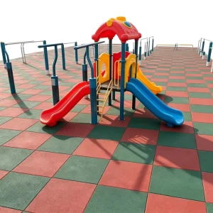 EPDM Rubber Gym Floor Mat Tiles Colorful 15mm Shock Absorbing for Playground Outdoor Fitness Trail