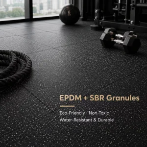 EPDM Rubber Gym Floor Tiles 15mm/20mm/25mm, 50x50cm/100x100cm