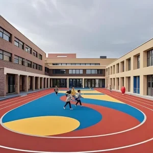 EPDM Rubber Particles Outdoor Multi-Sport Shock-Absorption Anti-Slip Color Runway Kindergarten Community Basketball Court Flooring