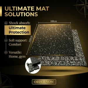 EPDM Rubber Tiles Interlocking Gym Flooring Shock Absorbing Fitness Rubber Floor Tiles for Playground Home Gym