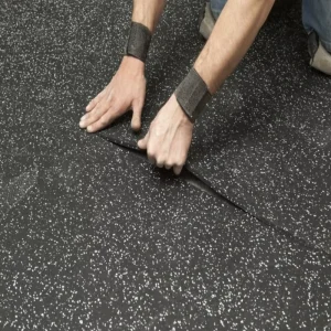 EPDM and SBR Rubber Gym Flooring Tiles with Anti-Slip Waterproof Surface for Workshops and Schools
