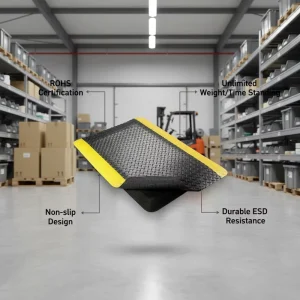 ESD Antistatic Rubber Mat Heat Resistant Anti-Fatigue Electrical Rubber Floor Mat