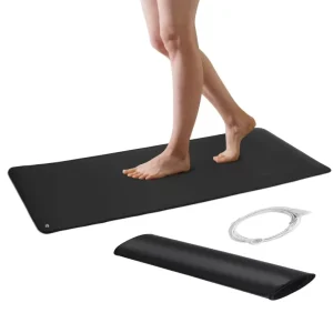 ESD Grounding Mat, Rubber and Leather, 33cm Square, Home Use