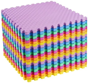 EVA Foam Interlocking Exercise Mat Tiles for MMA Gymnastics and Home Gym Anti-Slip Protective Flooring 1″ Thick
