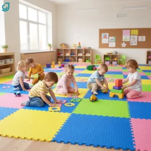 EVA Foam Puzzle Play Mats, 100x100cm, Colorful, for Exercise and Baby Use