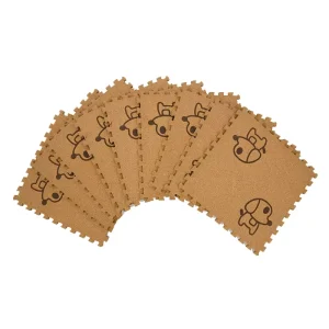 EVA Puzzle Mat Tiles, Wood Color Non-Slip Pet-Friendly
