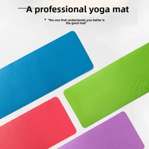EVA Yoga Mat for Beginners Universal Use Widened Anti-Slip Design with Stripe Pattern 190cm Length 7mm Thickness