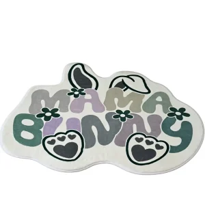 Easter Waterproof Alien-Shape Polyester Non-Slip Dirt-Resistant Doormat