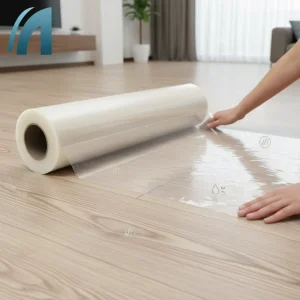 Easy Apply Self-Adhesive PE Soft Floor Protection Film Blow Molding Removes Cleanly No Residue