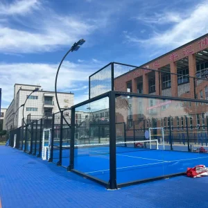 Easy Assembly Complete Panoramic Padel Tennis Court With LED Lighting