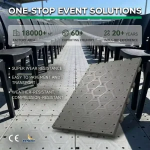 Easy-Assembly Interlocking Grass Protection Mats Lightweight Modular Event Flooring