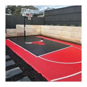 Easy DIY Backyard Court High Strength Modular Customized Interlocking PP Sports Flooring Tiles Outdoor Basketball Court