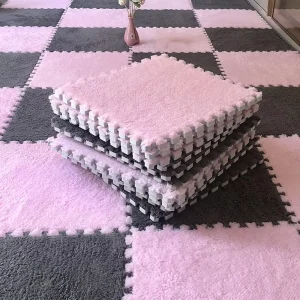 Easy Install Interlocking Cushioned Carpet Mat Non Slip Floor Tiles Children Safe EVA Play Mat