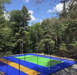 Easy Install PP Indoor Outdoor Plastic Modular Sport Basketball Floor Mat Portable Pickleball Court Graphic Design