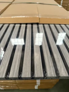 Easy Install Wood Slat Acoustic Panel PET Felt Soundproof Wall Panel for Home Studio Interior Decoration