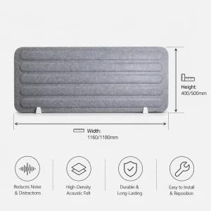 Easy Installation 3D Screen Polyester Fiber Acoustic Panel Sound Insulation Wall Partition for Home Office Workshop Modern Desk