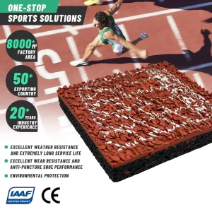 Easy-Installation Rubber PU EPDM 13 mm Sandwich System for Football Field Playground Stadium Running Track