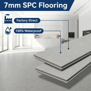 Eco-Conscious Stone Look SPC Flooring 100% Waterproof Click Lock Vinyl Plank Piso Flotante Rigid Core