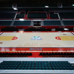 Eco Friendly B1 Fire Resistant Indoor Sports Flooring Waterproof Solid Wood Shock Absorption Soft for Multi Sport