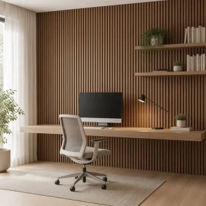 Eco Friendly Bamboo Wood Slat Acoustic Wall Panel Natural Indoor Grille Board Sustainable Decor for Home Hotel Villa