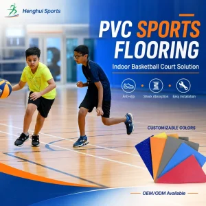 Eco Friendly Basketball Surface Pvc Sports Floor Customized Pvc Sports Flooring Indoor Basketball Court Floor