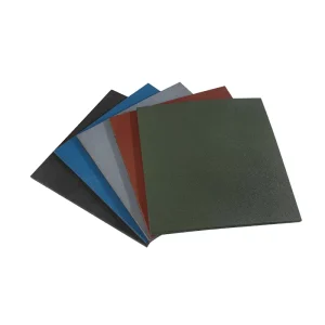 Eco-Friendly EPDM Rubber Anti-Slip Waterproof Shock Absorption Black Gym Flooring Mat with Colorful Spot