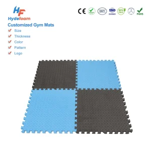 Eco-Friendly EVA Portable Gym Flooring Mats, Interlocking, Anti-Slip, Wear-Resistant for Gym and Home Exercise
