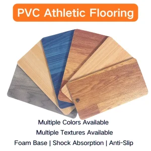 Eco Friendly Fireproof Soft PVC Vinyl Foam Sports Floor Mat in Roll for Indoor Basketball Badminton Gym