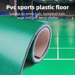 Eco Friendly Fireproof Soft Shock Absorption PVC Vinyl Sports Flooring for Indoor Tennis Basketball Badminton Volleyball Courts