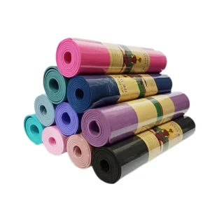 Eco Friendly Foldable Thick Double Layer 6mm Pilates Yoga Mat TPE Printed Anti Slip Work & Exercise Mats with Custom Logo