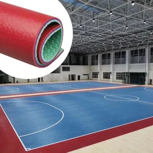 Eco-Friendly Futsal Floor Mat 100% Virgin PVC Material 4.5-10mm Thickness Anti-Slip Surface MOQ 100 Sqm
